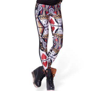 BlackMilk Queen of Hearts Leggings - Size Small